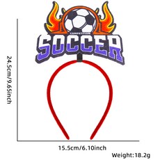 2026 미캉멕시코 월드컵 파티 장식 헤어밴드 축구 경기 응원 머리밴드 축구 팬 헤어밴드, 프리 사이즈, 축구 불꽃 디자인 모델