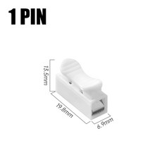 전기 터미널 커넥터 10/20/50pcs 1P 2P 스프링 케이블 와이어 연결 블록, 10개, 전기 터미널 커넥터 1핀 10개