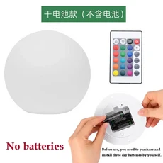 야외 LED 정원 공 조명 제어 바닥 거리 잔디 램프 수영장 웨딩 파티 휴일 홈 장식, 1) Dry Battery Model - 12CM