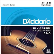 D'Addario 民謠吉他弦 EJ40 Silk & Steel 11-47 絲弦, 1個
