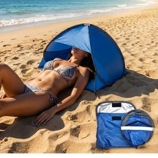 리슨플러스 얼굴 가림막 미니텐트 야외 실내 햇빛차단 방한 난방 수면텐트, 1인용, 블루