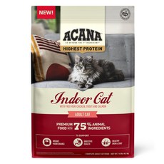 acana 愛肯拿 頂級無穀高蛋白室內貓乾飼料, 雞肉、鮭魚和鱒魚, 4.5kg, 1袋