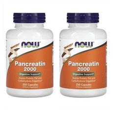 나우푸드 판크레아틴 200mg 250캡슐, 250정, 2개