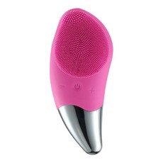 電動洗臉機親膚矽膠洗臉機，兩用導入儀，深層清潔毛孔，多檔調節，全身防水, 桃紅, BE502