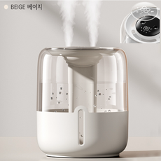 AOSS USB 연결 듀얼 대용량 3.6L 통세척 초음파 가습기, 베이지