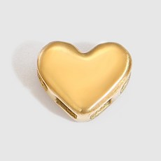 EMANCO 스테인레스 스틸 DIY 목걸이 버블 편지 팔찌 미니 3D 만들기위한 쥬얼리 디자인 세련된 매력, XP47030 Heart, Gold Color, 1개