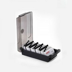 12011370 명함 거치대 꽂이 케이스 ‘NexPon’ 정리함 홀더 카드 투명 뚜껑 포함 500~1000장 수납 대용량 스탠드 탁상용 박스 칸막이 판 알파벳 순 가이드 책상