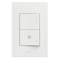 [본사정품] 르그랑 아펠라 화이트) 스위치 2구(환풍기) 팬 화장실, 1개