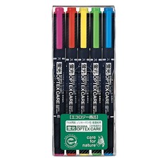 제브라 옵텍스 케어 형광펜 5색 세트, 혼합색상, 1세트