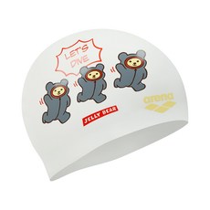 아레나 실리콘 수모 A5AC1AC86 젤리베어 다이브, 1개, WHT