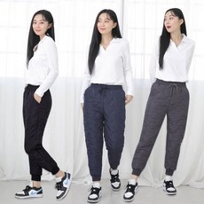 패딩 방한 팬츠 밴딩 시보리 남녀공용