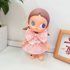 Zsiga 이동식 인형 갈망의 장소 BJD Gazi 자매 아기 드레스 Bonnette 빈티지 플로럴 스커트 흑백 웨딩드레스, 20CM 가지 누나의 옷에는 인형이 포함되어 있지 않다, 러브 체크 드림 파우더