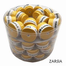 60 ZARSIA 테니스 오버 그립 천공 끈적 끈적한 느낌 라켓 교체 배드민턴, Z Yellow