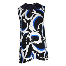 마르니 중고 그래픽 프린트 민소매 탑