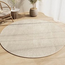 Gography 淺紋路圓形地墊 抓周地墊 多尼爾面料 寶寶爬行墊 止滑墊, 細直紋百搭面料短絨地毯