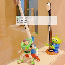 토이 스타워즈 칫솔치약거치대 욕실용품 정리 선반 전동칫솔거치대 무타공 설치 스탠드형, 1개, 스티치 물컵 스테인리스