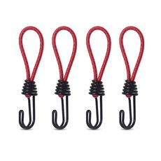 리빙릿 캠핑 스트레치코드 고리형 4P 세트 16cm 탄성 로프 텐트 타프 고정 스트링, 레드(4p)