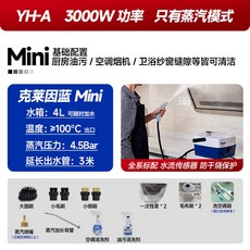 해빙 스팀기 고압 고온 청소기 직접주입황색 상품 검정 수도해빙 가전 3000w, 클라인블루 미니, 1개