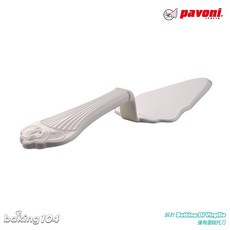 Pavoni 義大利 蛋糕陳列裝飾 洛可可風 蛋糕托刀 生日蛋糕 三角托刀 五色可選, 白色, 1個