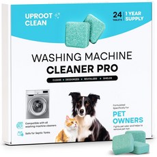Uproot Clean 세탁기 세탁조 클리너 24개입(12개월분) 고양이 강아지 털 세탁기 청소 세탁기 냄새제거