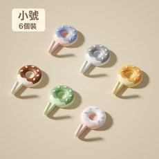 DFMEI 掛鉤免打孔強力承重廚房浴室牆壁無痕粘膠掛勾入戶門後掛雜物粘鉤, 1個, 【小號6個裝】宿舍常備/高顏值掛鉤(免打孔粘貼):如圖