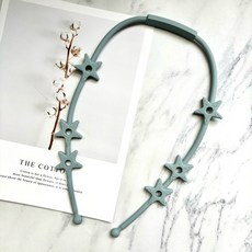 矽膠防掉繩 奶嘴防掉鏈, 1個, 海星款-灰藍, 灰藍