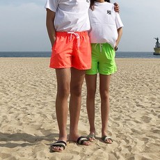 [지앤지] 국내 커플 남녀공용 비치 바지 팬츠 보드숏 숏팬츠 쇼츠 3부 반바지 수영복 래쉬가드 하의