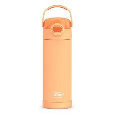 THERMOS FUNTAINER 473.2ml(16온스) 스테인리스 스틸 진공 단열 병 넓은 뚜껑 갤럭시 그린 151919, 16 Ounces, Orange, 16oz/470ml