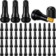 탈루 50피스 TR413 밸브 스템 0.453인치 림 홀용 튜브리스 벌크 고무 스냅인 자동차 교체용 블랙 스탠다드 길이 교체 도구, 200