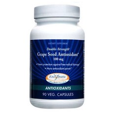 Double Strength無糖無麩質葡萄籽萃取素食膠囊 100mg, 90顆, 1罐