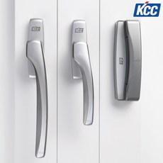 제임스창호 KCC 창호 커브 샷시 손잡이 레버형 오토락 샤시 핸들, 레버형(대) 그레이, 좌측 핸들, 1개