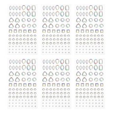 보석 스티커 라인스톤 스티커 주얼 스티커 그리고 네일 메이크업 3D 네일 스티커 자체 접착성 6매 포함