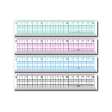 모닝글로리 컬러 커팅방안자 15cm, 랜덤발송, 1개