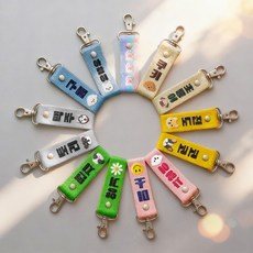 [블루나 디자인스튜디오] 양면 반려동물 네임택 강아지 애견 인식표 이름표 네임텍 인식표목걸이, 3 네임택끈 색상연두색, 1개