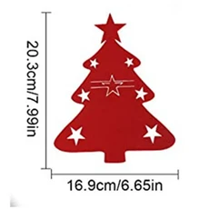 12개 크리스마스 페스티벌 테이블 펠트 나이프와 포크 파우치 생일 파티 장식/액세서리 베이비 샤워 장식, 03 grey, 01 12pcs