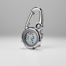 다기능 고리형 디지털 손목시계 실버 블루, 1개, 상세페이지 참조