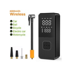 무선 공기 펌프 150psi 휴대용 전기 타이어 팽창기 자동차 자전거 오토바이 압축기 인젝