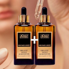 100% 유기농 호호바오일 냉압착 비정제 페이스 바디 마사지오일, 100ml, 2개