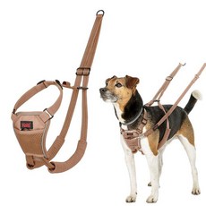 Halti 당김 없는 하네스 - 강아지가 목줄을 당기는 것을 막으세요. 조절 가능 가볍고 사용하기 쉽습니다. 장난감 및 소형견을 위한 반사 강아지 훈련 (사이즈 XS 데저트, 데저트 샌드