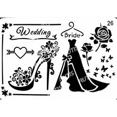 ST-B50-0080 型染版(Stencil) - 蝶古巴特DIY簍空模板，塗鴉繪畫模版，輕鬆打造獨特風格, 1個, B50-0080