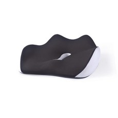 바른자세 3D 기능성 전립선 꼬리뼈 치질 보호 엉덩이 감압 방석 2, 1개, 블랙