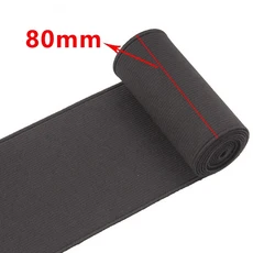 2/5/10/20M 평면 탄성 밴드 10-80mm 블랙 고무 나일론 테이프 벨트 슬링 번지 코드 재봉 속옷 고무줄 웨빙, 03 2Meters, 04 Black-80mm