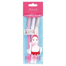 SHISEIDO 資生堂 Prep 剃眉刀 L 3入, 1個, 粉紅色+白色+米色