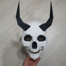 뿔해골 할로윈가면 종이가면 인형탈, 데빌뿔해골