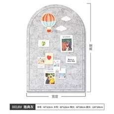 초대형 펠트 코르크 게시판 벽 보드 메세지 사무실, AC. 아치형 아테네 그레이