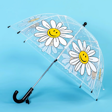 제이엠리빙 어린이우산 스마일 투명 우주선 자동우산 귀여운 장우산 캐릭터 예쁜우산 아동용 키즈