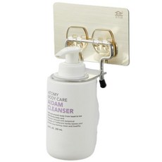 家而適304不銹鋼沐浴乳單罐壁掛架，浴室壁掛收納，免釘安裝，節省空間, 星辰銀, 4個