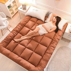 매트 토퍼 이불 패드 양면 더블 싱글 두꺼운, 사계절 커피, 0.9X2.0m 학생 기숙사 침대