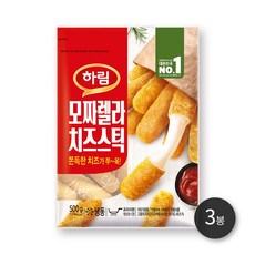 하림 모짜렐라 치즈스틱 500g, 3개