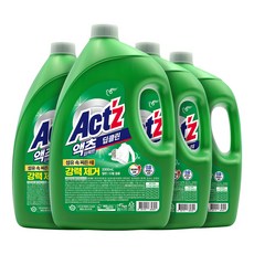 액츠 퍼펙트 딥클린 액상세제 프레시 민트향 본품, 3.3L, 4개
